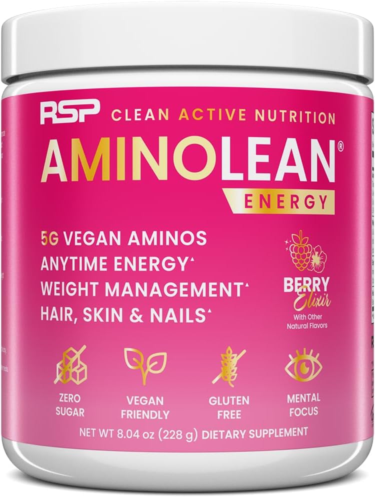 RSP NUTRITION AminoLean Pre Workout for Clean Energy Boost