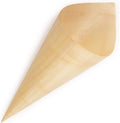 BambooMN Disposable Wood Cones 7.1 in x 2.75 in - 1,000 Pack
