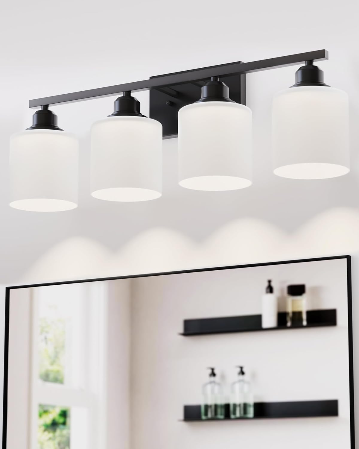 Sailstar Matte Black Vanity Light Fixtures for Modern Bathrooms