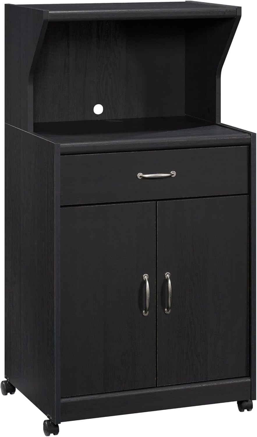 Sauder Microwave Cart: Space-Saving Raven Oak Style