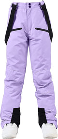 Womens Insulated Waterproof Ski Pants - Adjustable Waist Snowboard
