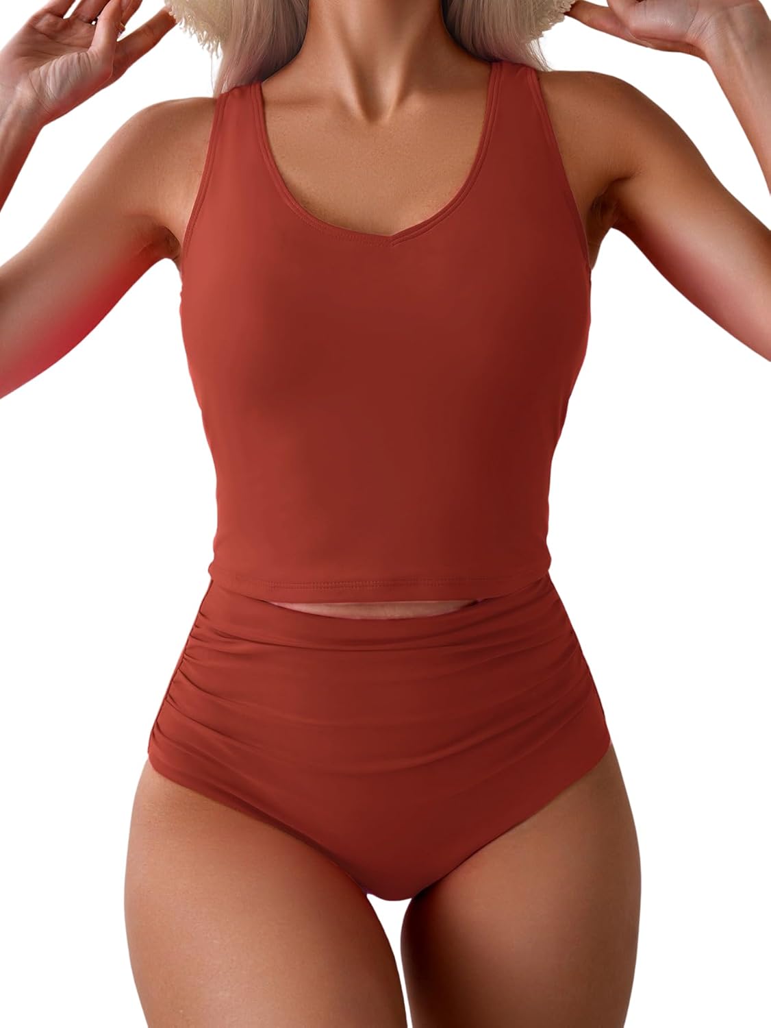 Eomenie Two Piece Tankini Swimsuits for Women with Tummy Control