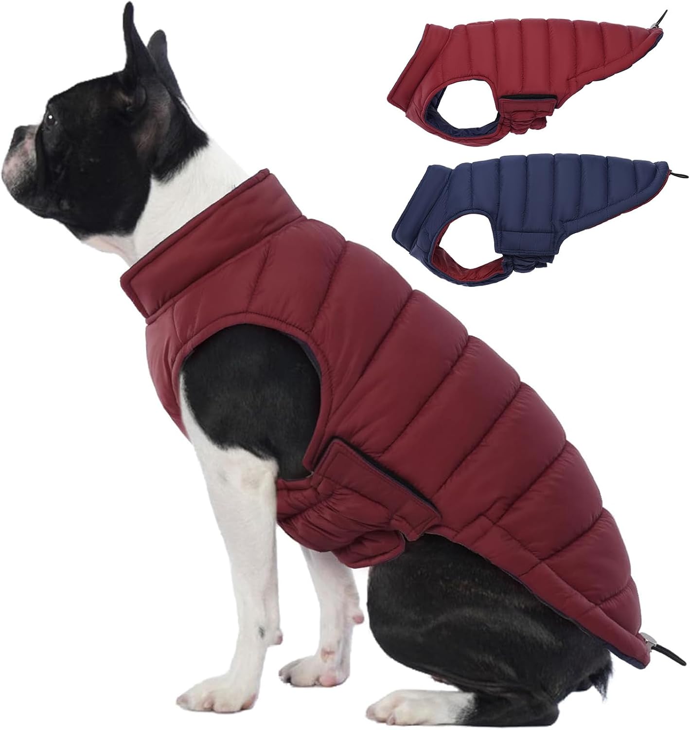 Reversible Dog Coat for Winter - Waterproof Puffer Vest