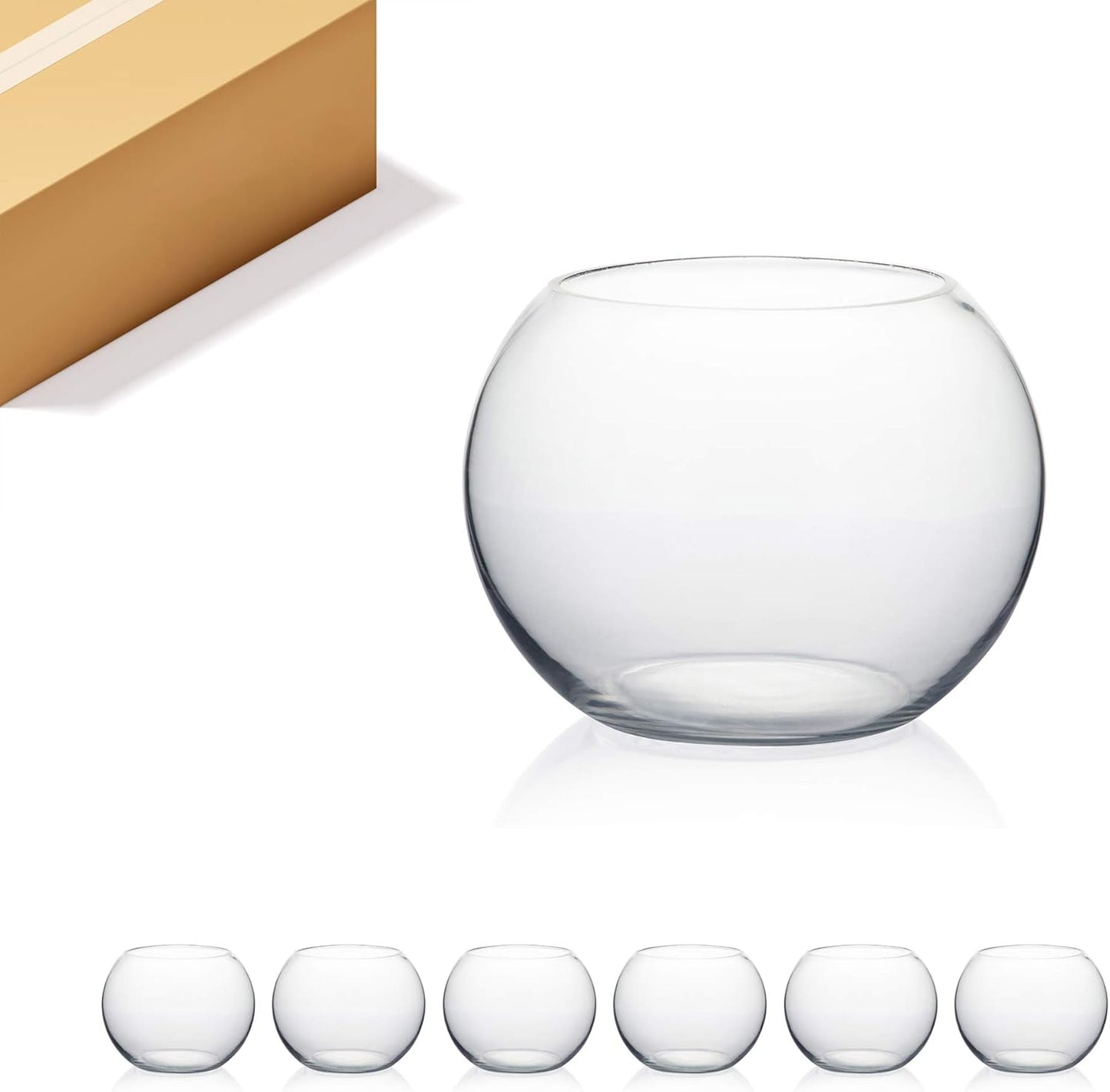 WGV Bowl Glass Vase Bulk for Terrarium and Home Decor