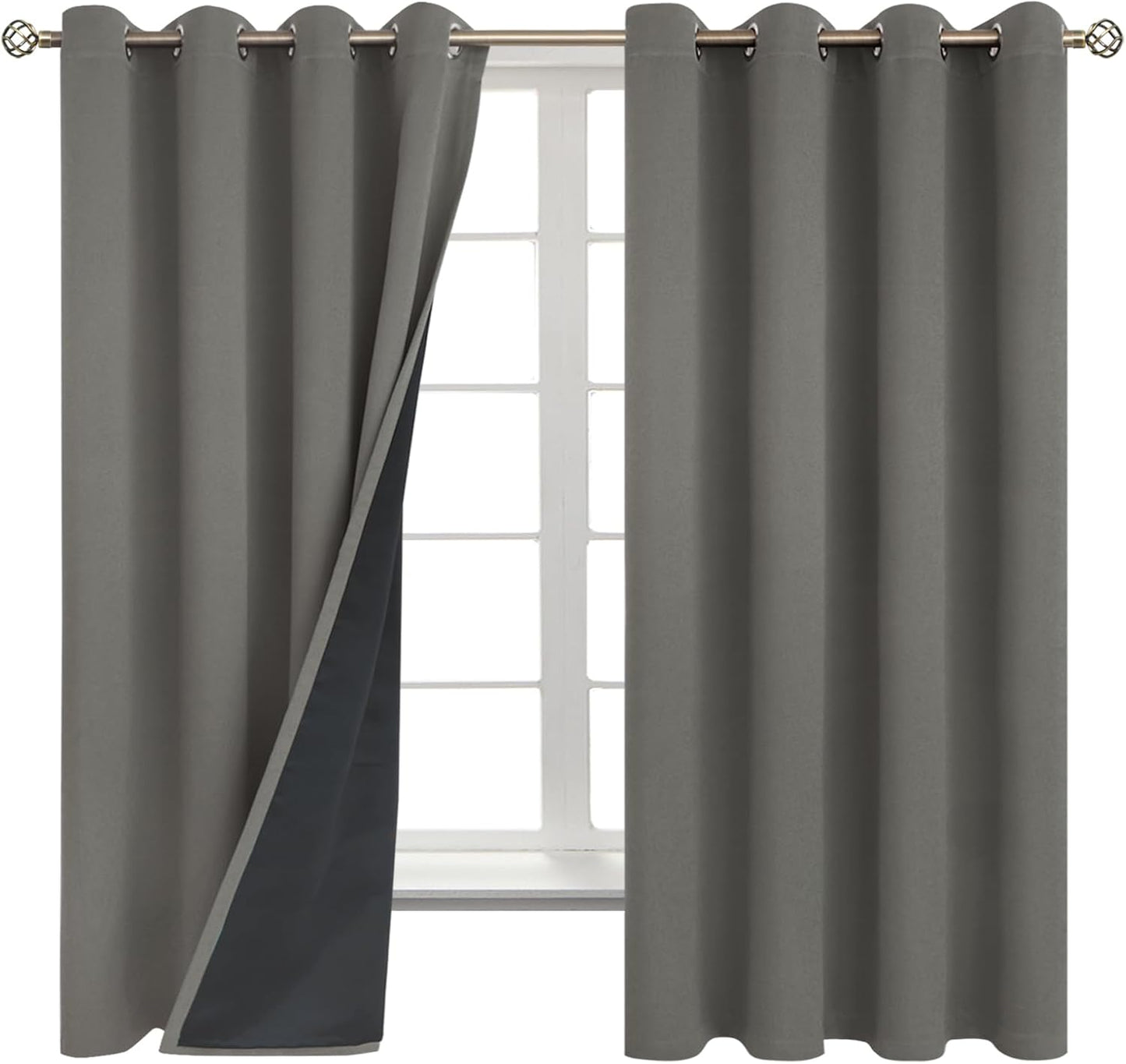 BGment Thermal Insulated Blackout Curtains for Bedroom Privacy