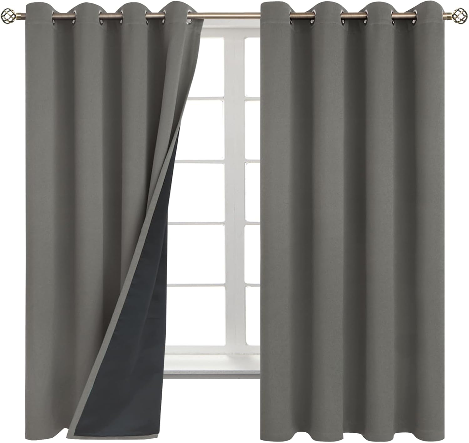 BGment Thermal Insulated Blackout Curtains for Bedroom Privacy