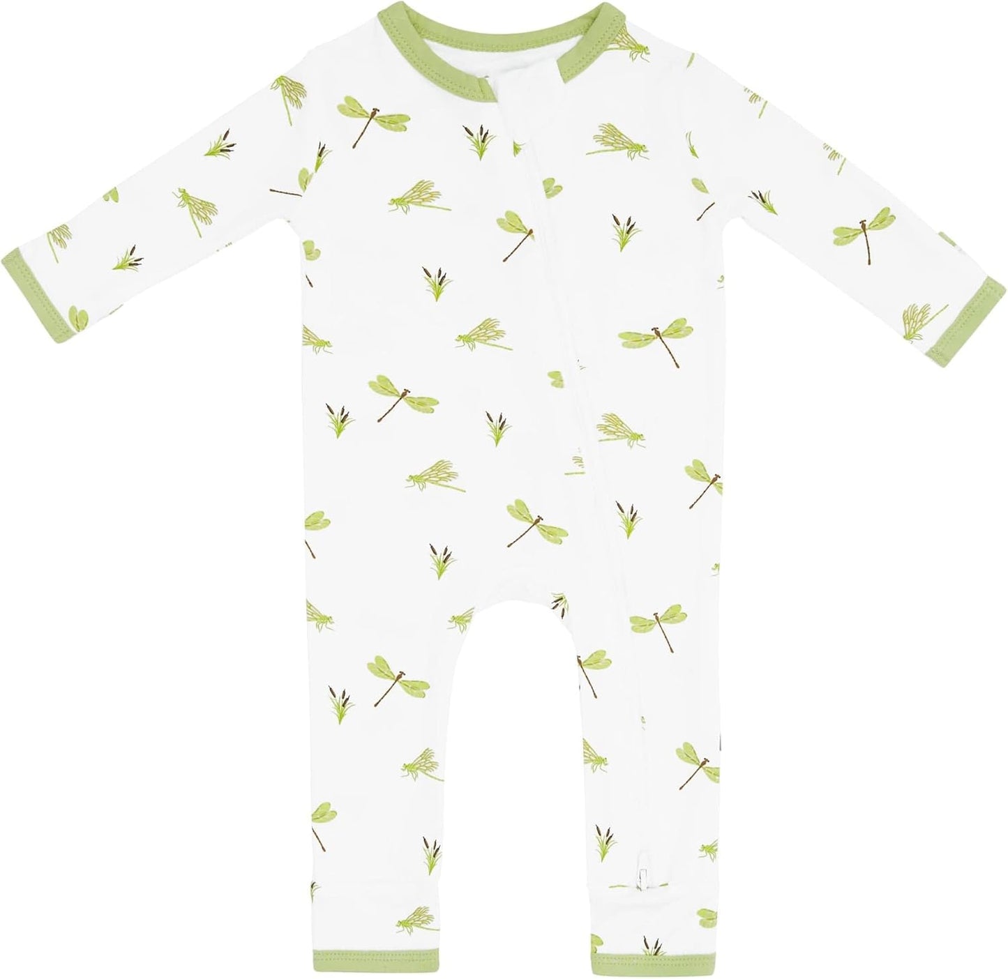 KYTE BABY Unisex Rayon Bamboo Zippered Rompers for Infants