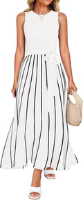ZESICA Women's Casual Maxi Dress Sleeveless for Summer Gatherings
