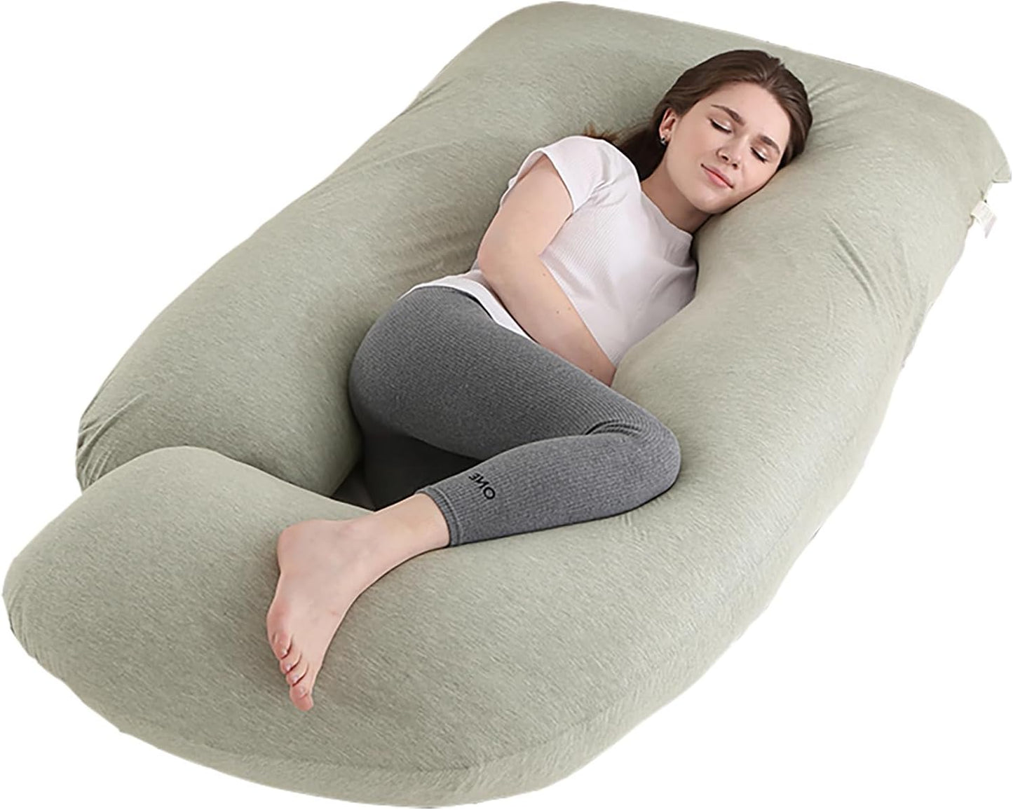 Pregnancy Pillow J-Shaped Full Body Pillow for Comfort and Support