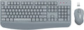 Wireless Keyboard and Mouse Combo Grey - Full-Sized Ergonomic Set