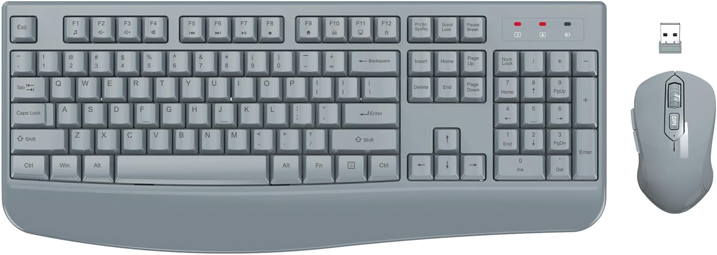 Wireless Keyboard and Mouse Combo for Ergonomic Comfort