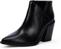 Womens Pointed Toe Ankle Booties with Cutout Side Zipper - Chic Fall
