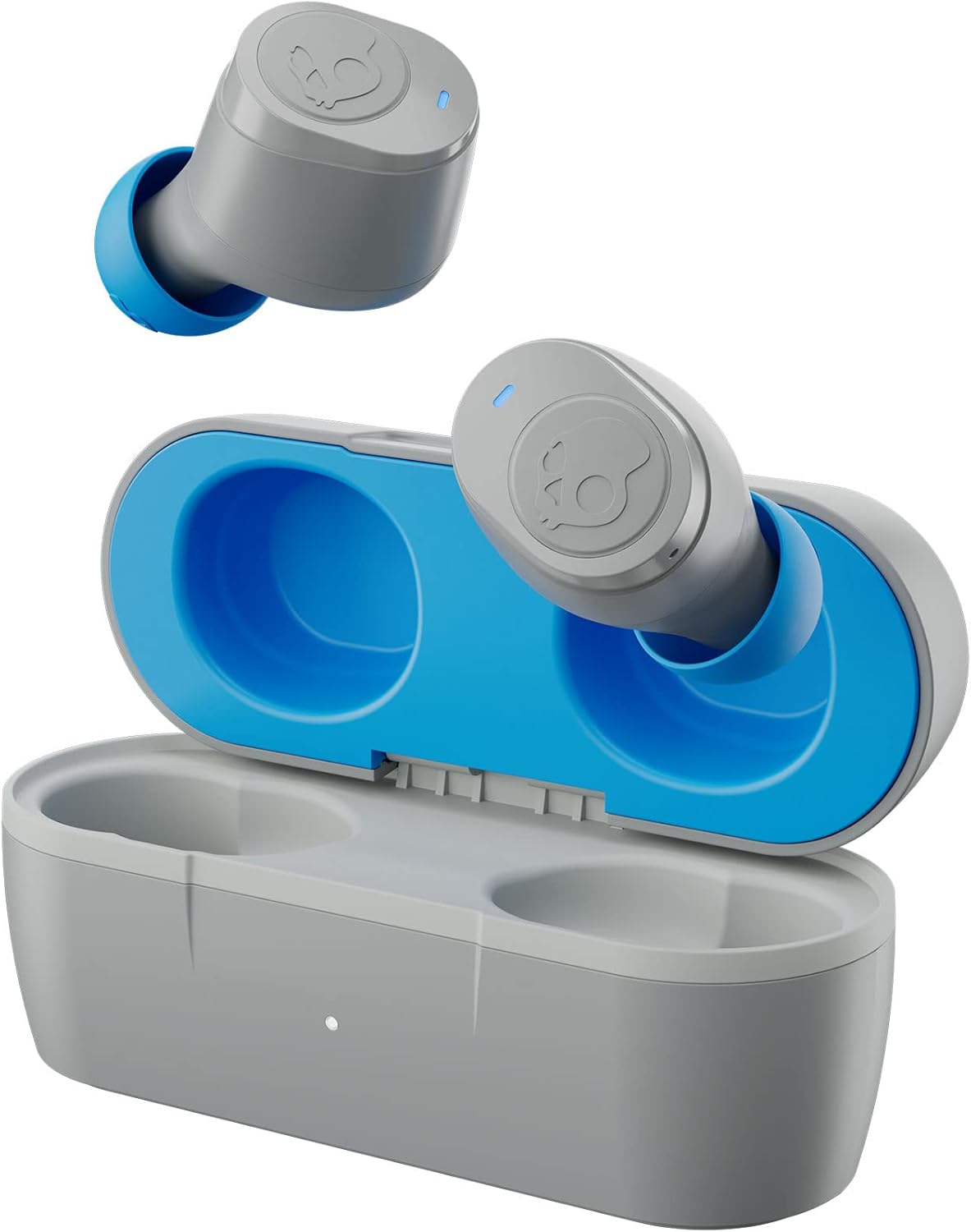 Skullcandy Jib True 2: 32H Battery, Mic, Bluetooth - Light Grey/Blue