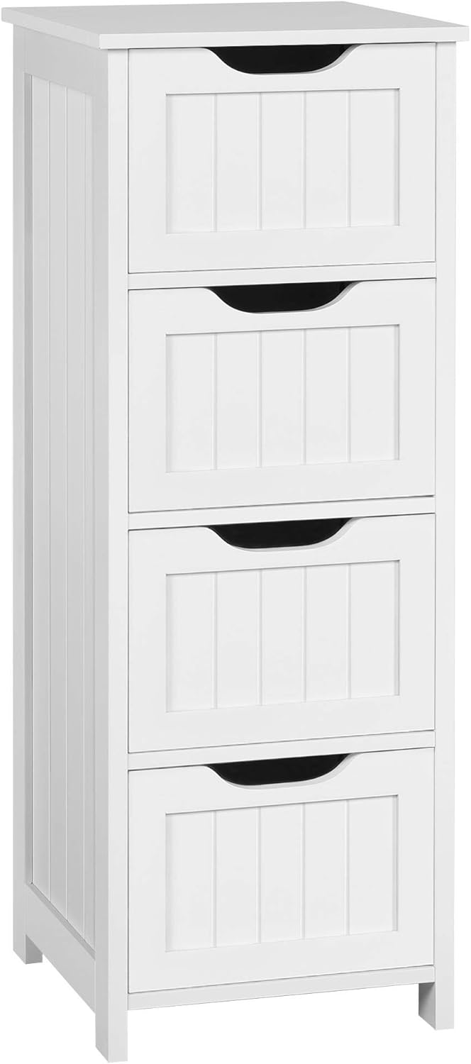 Yaheetech Bathroom Floor Cabinet with 4 Drawers for Storage