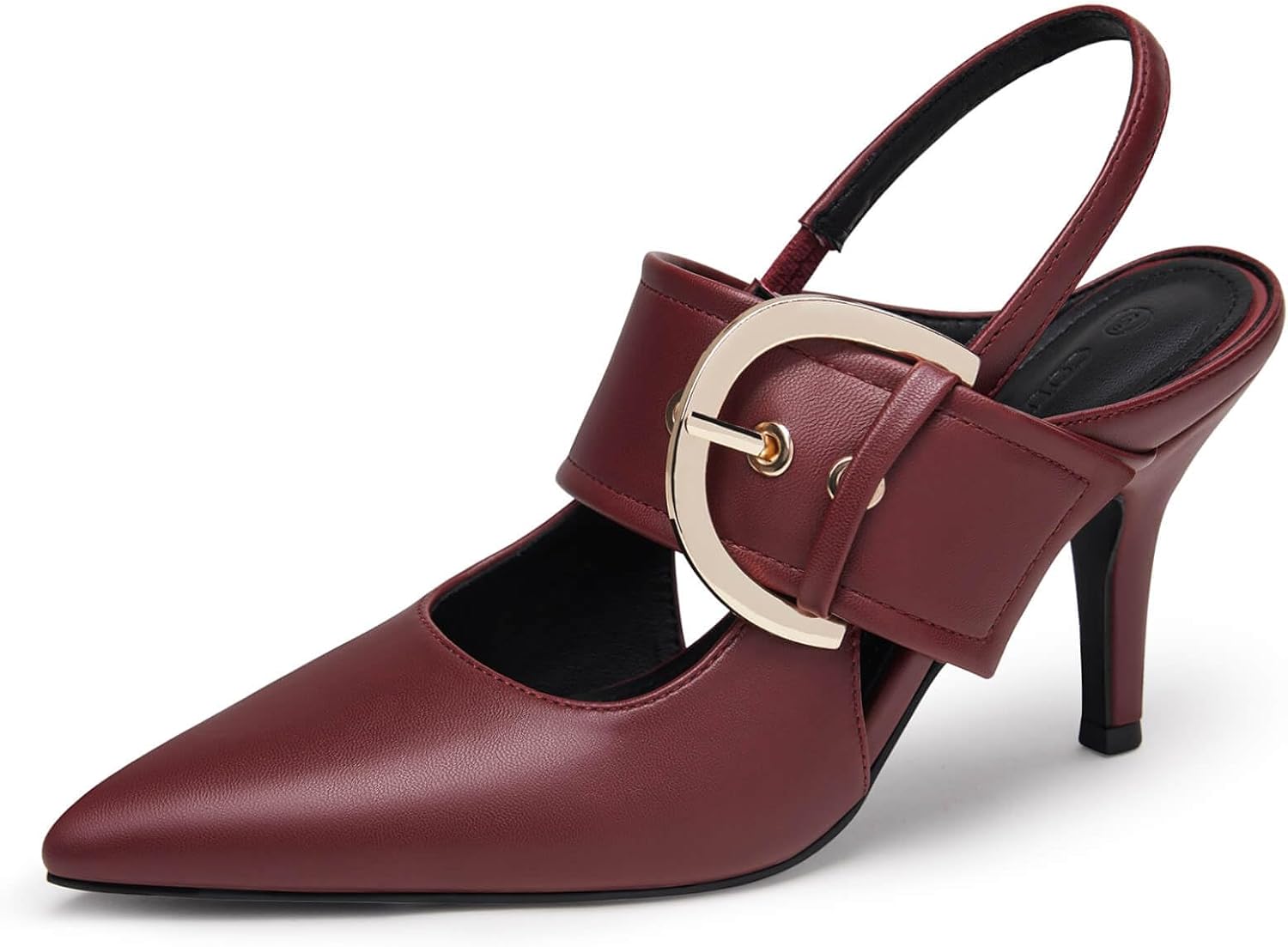 Coutgo Womens Slingback Pumps Closed Pointed Toe High Heels