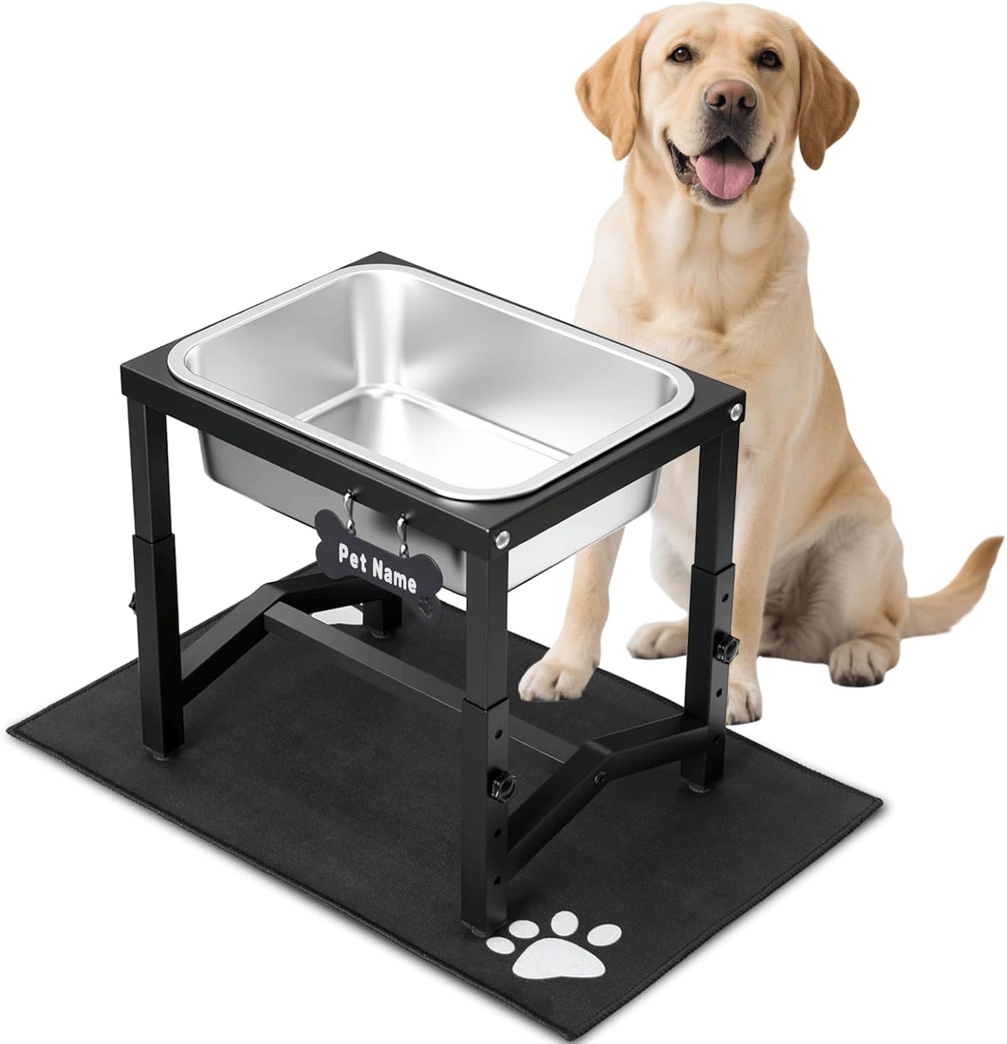 2 Gallon Elevated Large Dog Water Bowl for Healthy Drinking