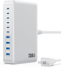 730W USB C Charger Block 10-Port GaN Fast Charging Hub - Multi Device