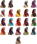 20pc Women's Vintage Printed Headscarf Set - Floral Square Turban