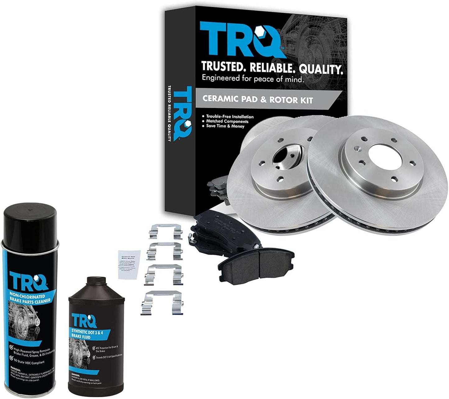 TRQ Front Brake Pad & Rotor Kit for Chevrolet Captiva Sport