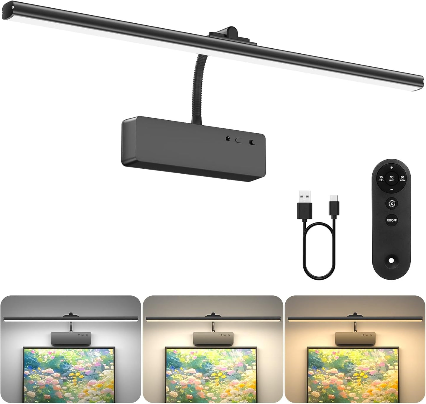 Wireless Rechargeable Picture Light with Remote Control for Art
