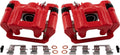 TRQ Rear Performance Brake Caliper Set Red Compatible with 2009-2015