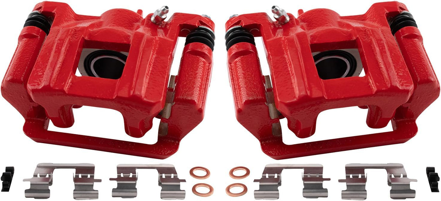 TRQ Rear Performance Brake Caliper Set for Honda Pilot 2009-2015