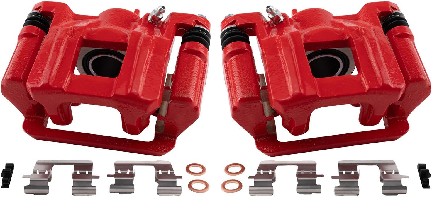 TRQ Rear Performance Brake Caliper Set for Honda Pilot 2009-2015