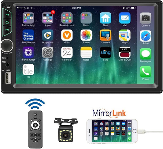 Leadfan 7 Touchscreen Car Stereo with Backup Camera