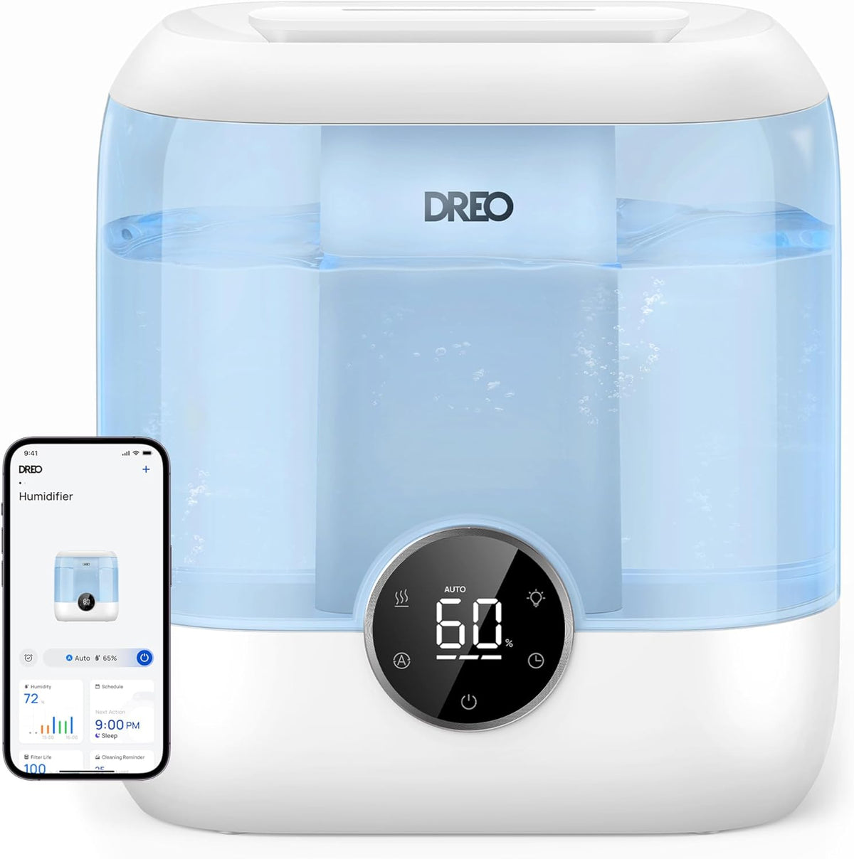 Dreo Smart Humidifiers for Bedroom with 60 Hour Runtime