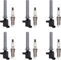 Set of 6 Ignition Coil Pack Spark Plugs for 3.0L Ford/Mazda V6