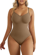 SHAPERX Women's Seamless Shapewear Bodysuit Tummy Control - Smooth
