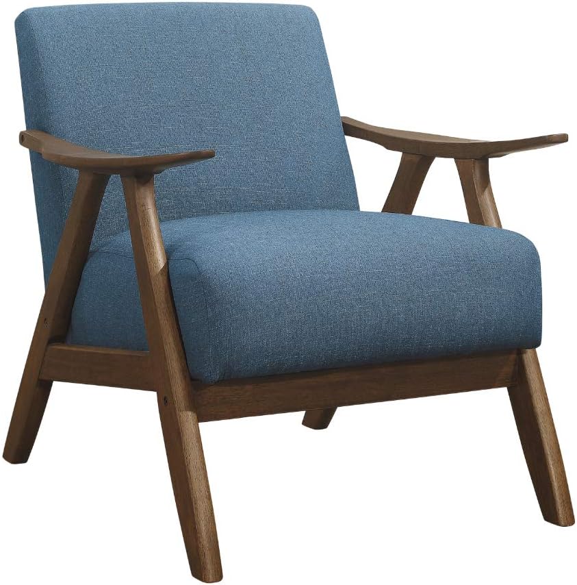 Lexicon Mid Century Modern Lounge Chair in Blue