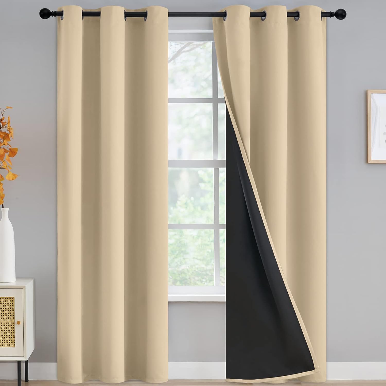 Thermal Insulated Blackout Curtains for Bedroom and Living Room