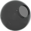 10 in Smoke Acrylic Lamp Post Globe with 3.91 in Fitter Neck - Durable
