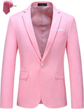 MOGU Blazer for Men Casual Fit Jacket with One Button - Tailored Look