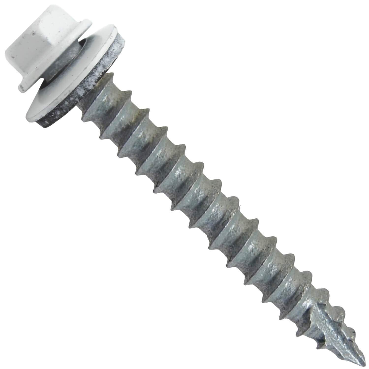 Metal Roofing Screws: Durable 2in Brite White Hex Head Fasteners