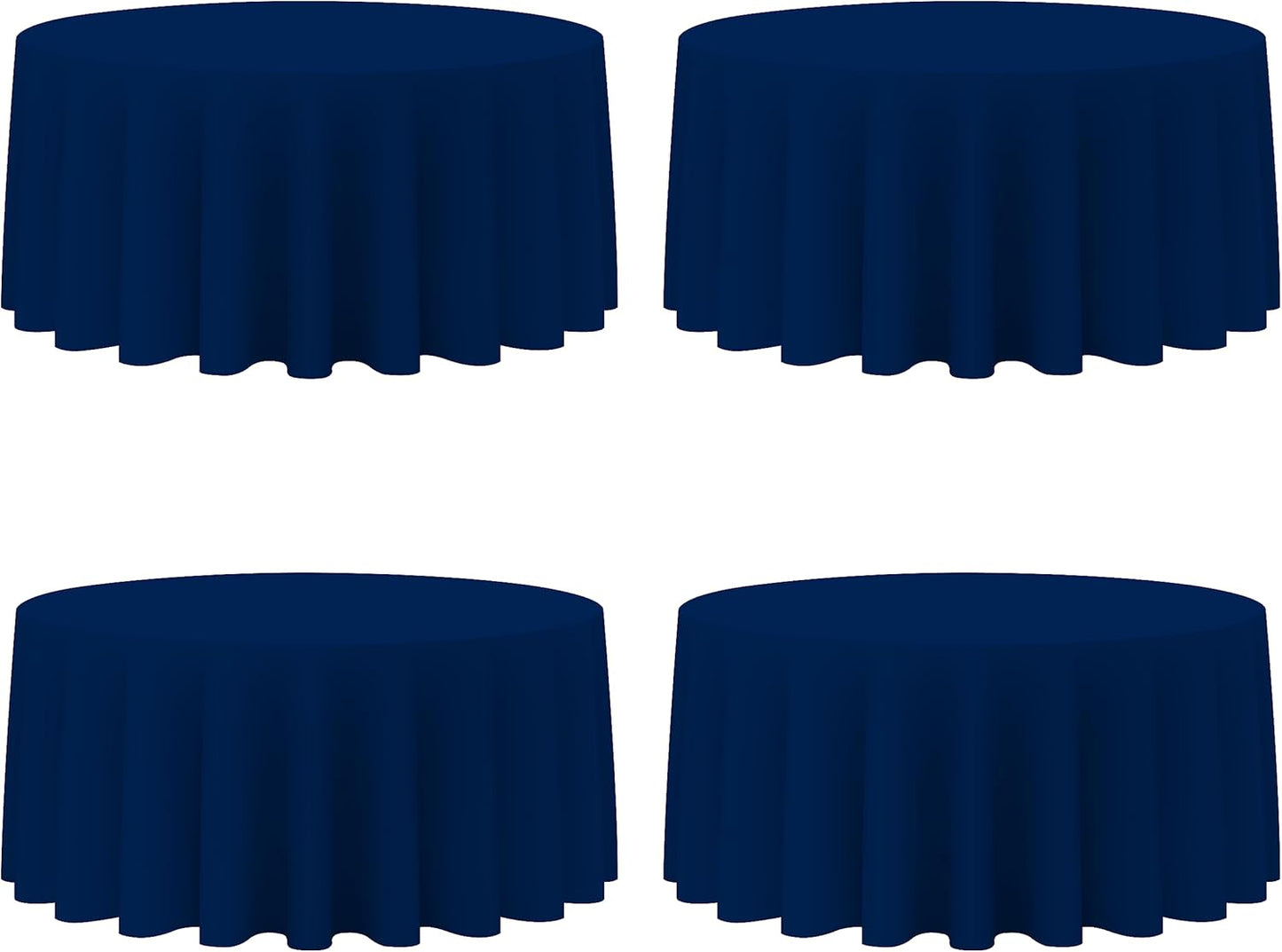 Navy Blue Round Tablecloths 132 Inch for Elegant Events