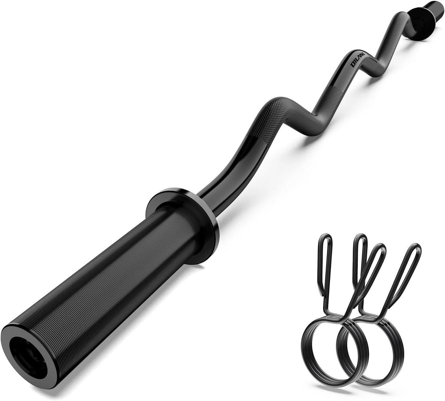 Olympic EZ Curl Barbell Bar for Weight Lifting and Strength Training