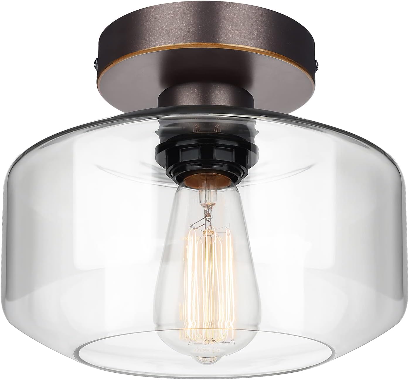 MAXvolador Industrial Semi Flush Mount Ceiling Light for Home