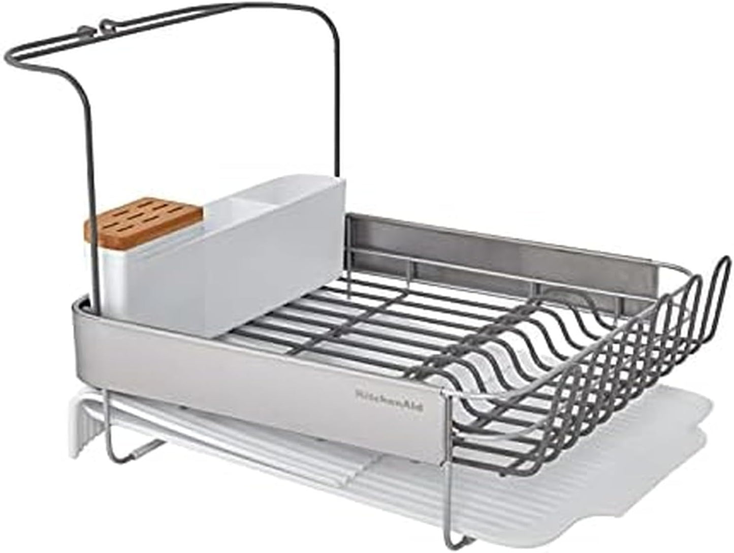 KitchenAid Expandable Dish Rack with Self Draining Drainboard