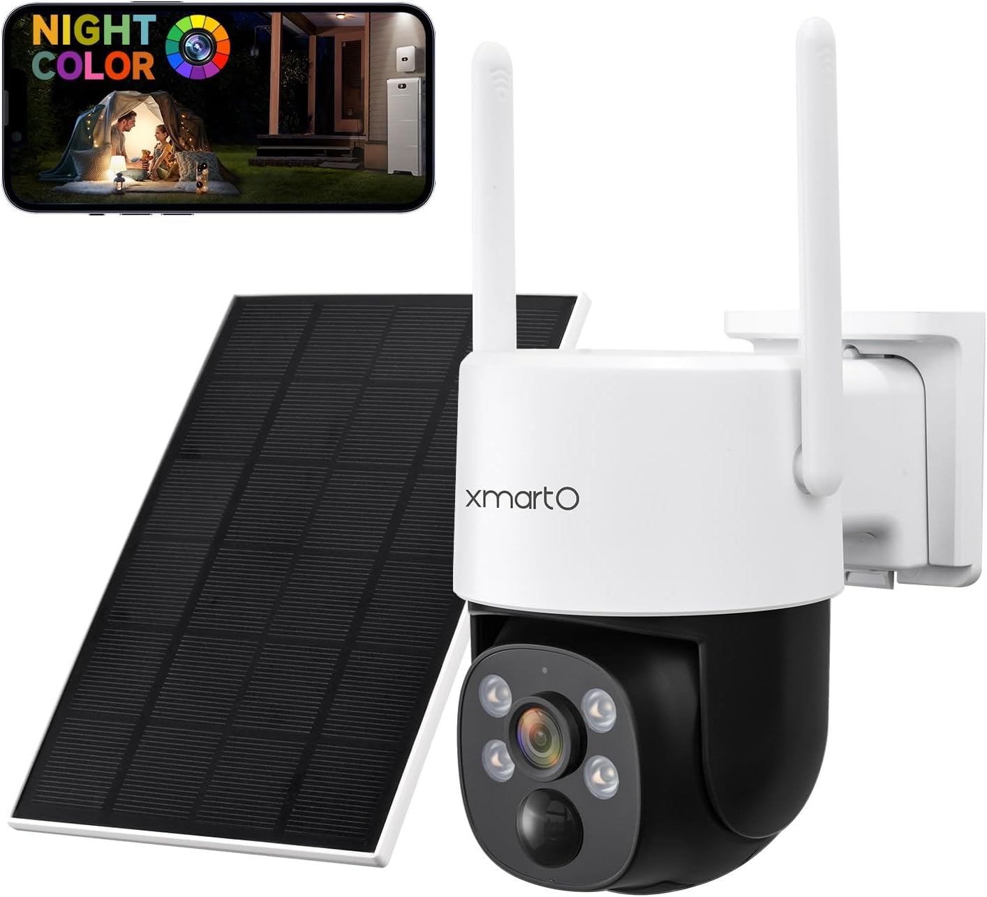 xmartO Super HD Solar Powered Wire-Free Home PTZ Security Camera