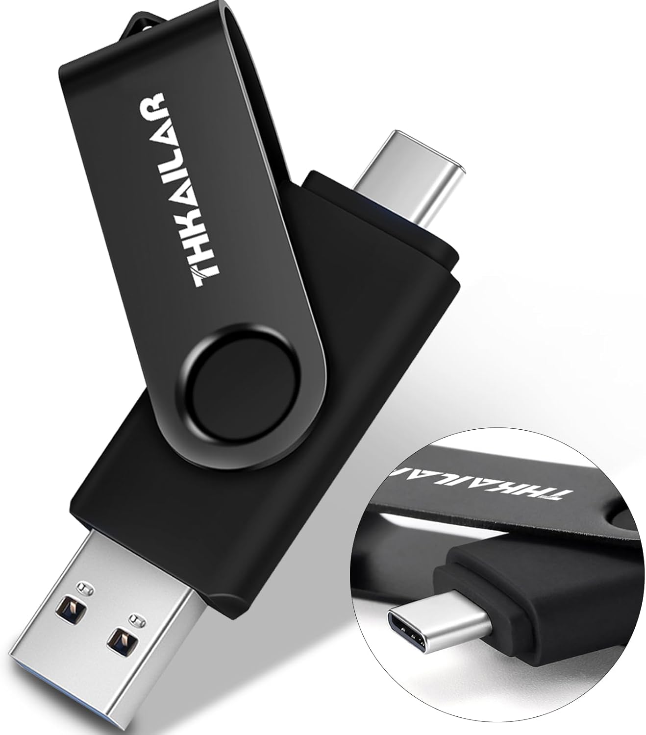 Thkailar 512GB Flash Drive: Versatile USB Type-C & Type-A Storage