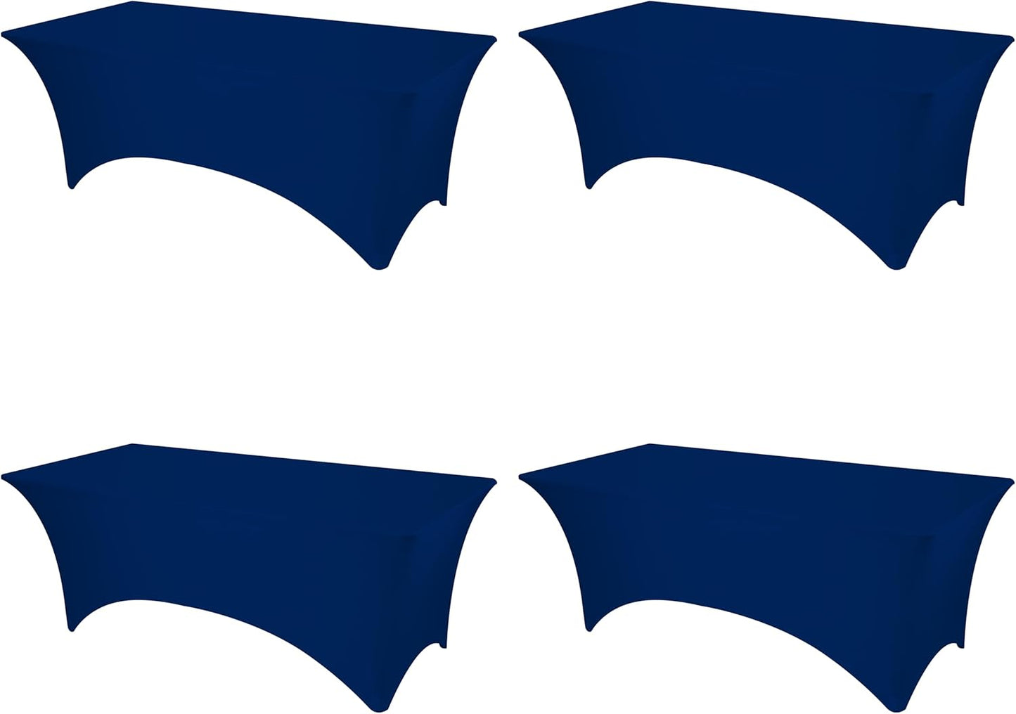 Navy Blue Fitted Spandex Table Covers for Elegant Events