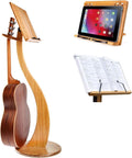 2-in-1 Bamboo Sheet Music Stand - Stable Retro Wooden Holder