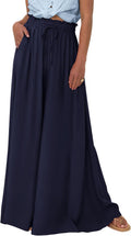 BTFBM Women's High Waist Wide Leg Summer Pants for Casual Style