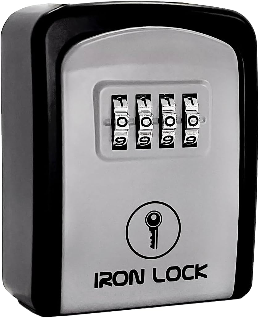 Iron Lock Wall Mount Key Lock Box for Secure Key Storage
