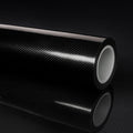 7D Super Glossy Black Carbon Fiber Vinyl Wrap 5FT x 8FT - Anti-Wrinkle