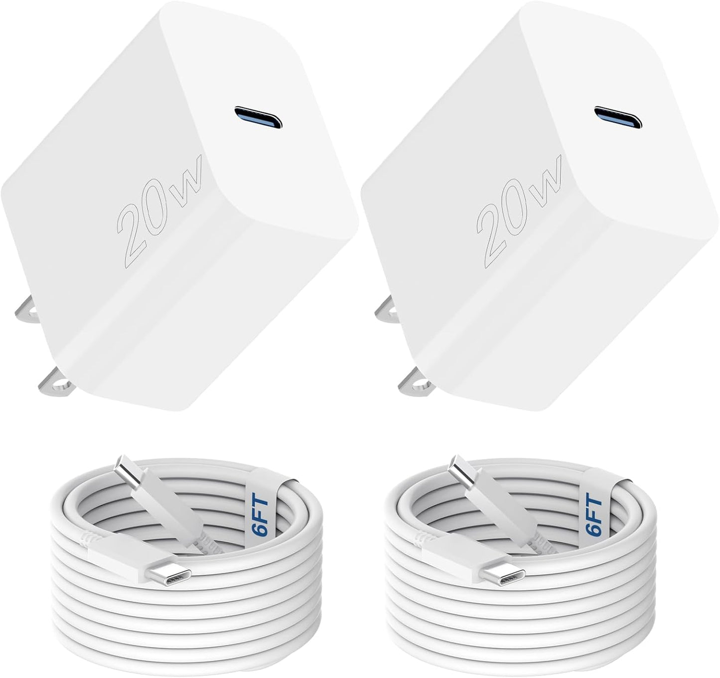 Fast Charge i-Phone 16/15 with 20W USB C Charger & 6FT Cable - BStaff