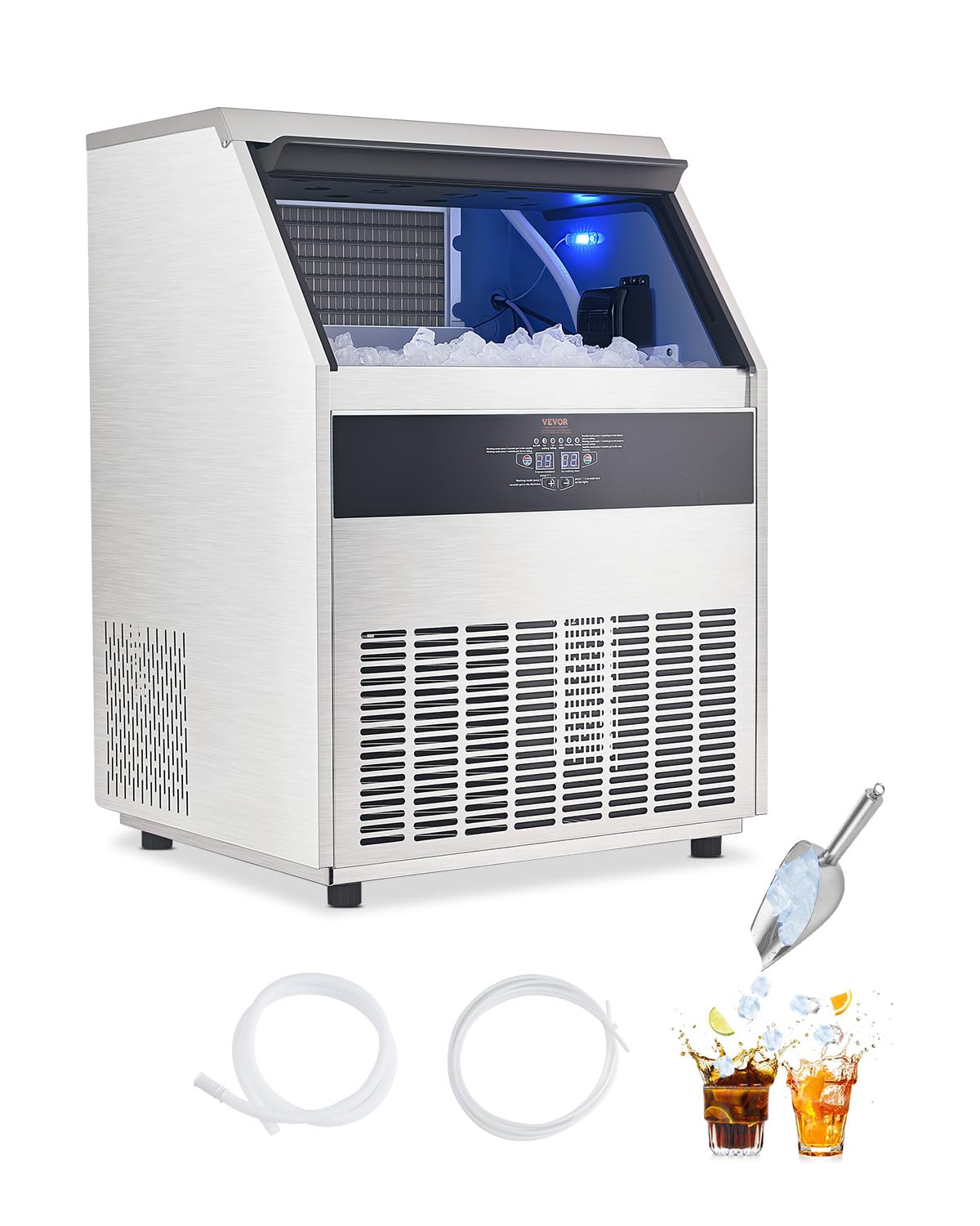 VEVOR Commercial Ice Maker Produces 300lbs of Ice Daily