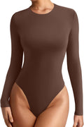REORIA Women's Long Sleeve Bodysuit for Fall and Winter Style